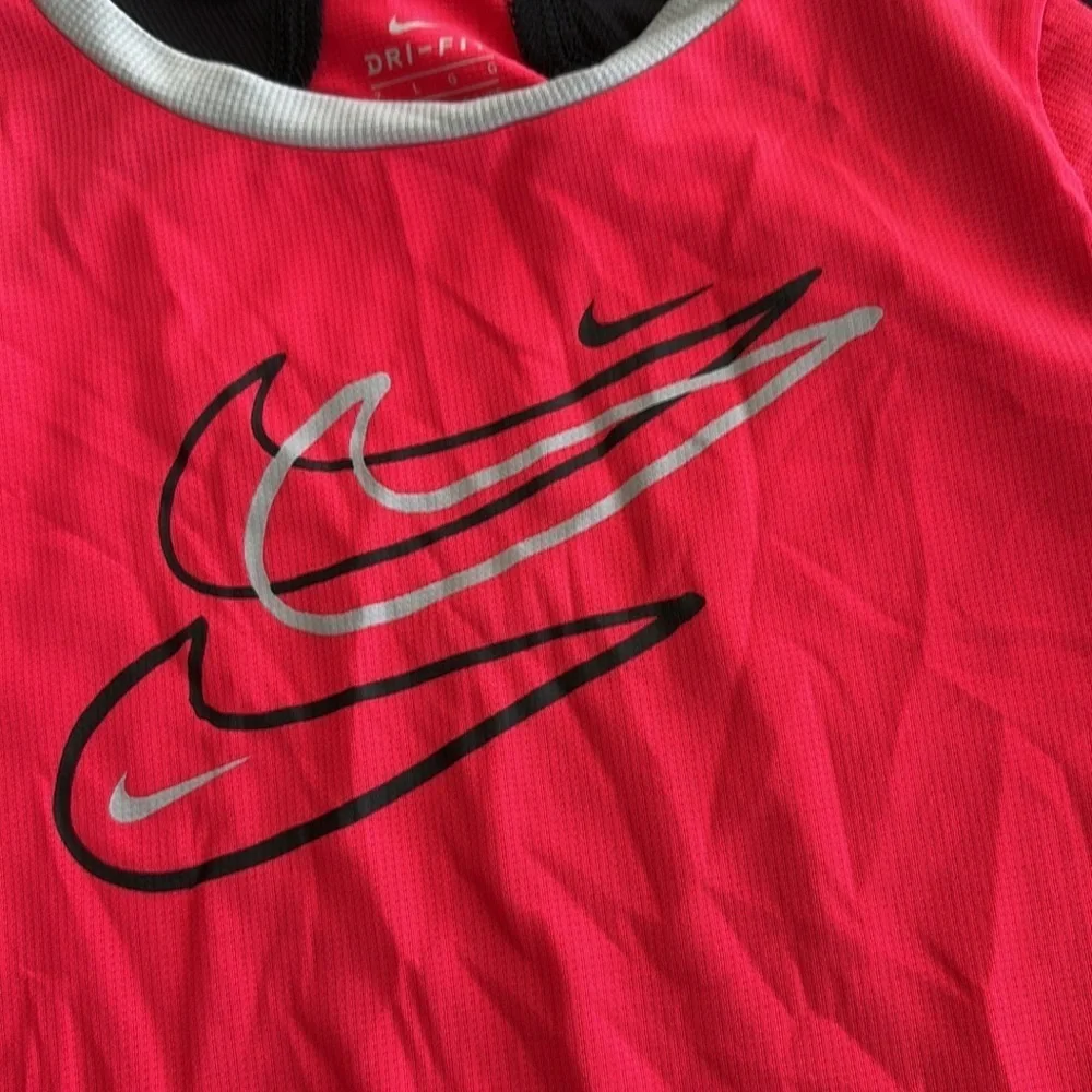 NWT Nike Red and Black Dri-FIT Tee size 7